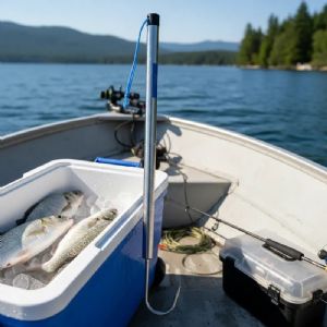Anzol Fisga Bicheiro Sol E Lua 1 Ponta Aço Carbono 60 Cm